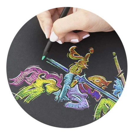 Carta e cartoncini Michelangelo Color A4 - risma da 100 fogli 90g - colori forti - nero